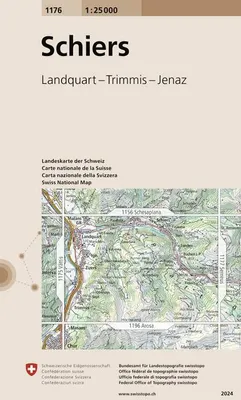 Immagine prodotto di 1176 Schiers: Landquart - Trimmis - Jenaz (Landeskarte 1:25 000, Band 1176)
