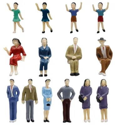 14 Miniaturfiguren Menschen 1:25, Modellfiguren