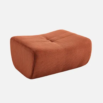 Produktbild von sweeek - Hocker, Fußhocker mit Cordbezug für Sessel und Sofas - Terrakotta
