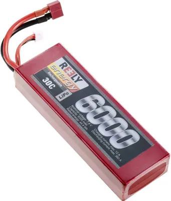 Productafbeelding van Reely modelbouw-accupack (LiPo), 7.4 V, 6000 mAh, 2 cellen, 30 C, stevige behuizing, T-connector