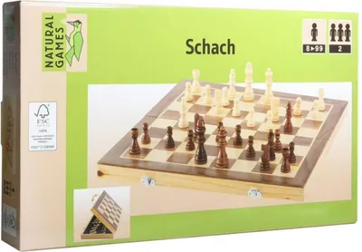 Produktbild von Natural Games Classic Games Schachkassette, Strategiespiel, ca. 40x20x6 cm, für 2 Spieler, ab 8 Jahren