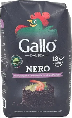 Produktbild von Riso Nero Integrale schwarzer Reis 500g - Gallo Riso