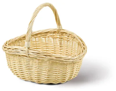 Produktbild von 1 Handkorb Geschenkkorb Präsentkorb Weidenkorb natur, 42x37x21/37cm Vollweide