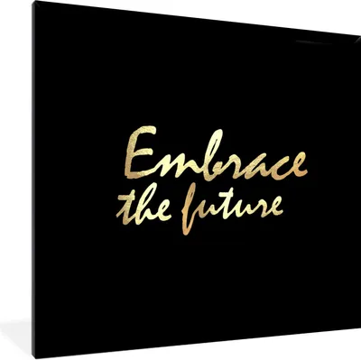 Produktbild von MuchoWow® Gerahmtes Poster Zitate - Motivation - Schwarz - Gold 40x40 cm - Poster mit Schwarzem Bilderrahmen Wandposter Rahmen Foto Bilder - Mit Rahmen - Wanddekoration Schlafzimmer