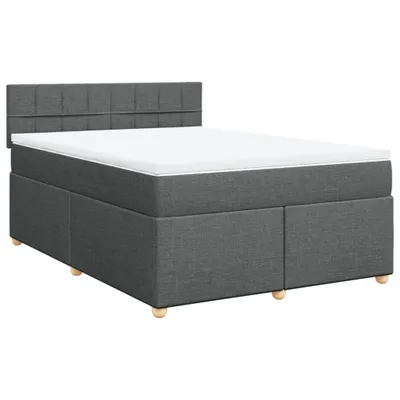 Produktbild von Boxspringbett mit Matratze Dunkelgrau 140x200 cm Stoff