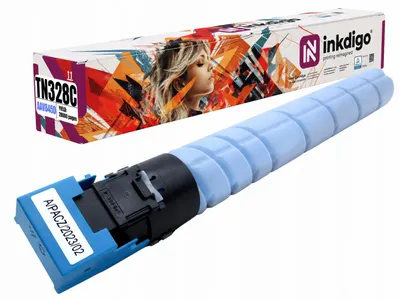 Produktbild von Inkdigo Toner TN328C für Minolta Bizhub C250i, C300i, C360i – Cyan, 28000 Seiten,, KI-generiertes Bild