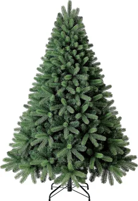 Produktbild von Dehner Künstlicher Weihnachtsbaum Fichte Stellan, mit Ständer, Höhe 180 cm, Ø 127 cm, Kunststoff/Metall, grün