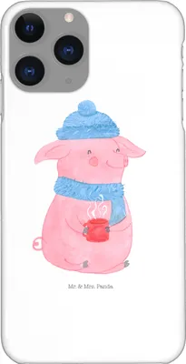 Produktbild von Mr. & Mrs. Panda Iphone 11 Pro Handyhülle Schwein Glühwein - Weiß - Geschenk, Punsch, Weihnachtsmarkt, Handy Case, Premium Kunststoff, Glühschwein, Weihnachten