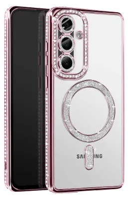 Produktbild von Avizar, Diamant-Hülle für Samsung Galaxy A56 MagSafe Strass-Rand, Rosa