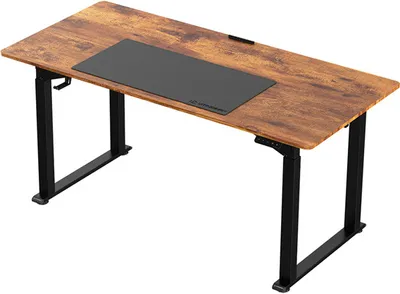Immagine prodotto di Scrivania, altezza regolabile elettricamente, piano marrone, 160x75 cm, 74-116 cm, UPLIFT, con base XXL