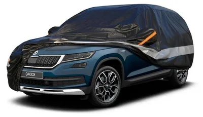 Image de Housse de protection pour voiture, 10 couches, imperméable et respirante, pour Skoda Kodiaq (2016-2023), couleur noire