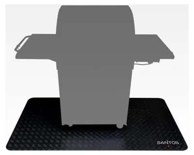 Produktbild von Grillmatte, Grillunterlage für Gasgrill, Kugelgrill oder Elektrogrill - 169x100cm - Schwarz - pflegeleichter Bodenschutz