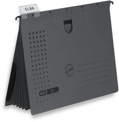 Image de Elba 100333016 Organisationshefter chic - Karton (RC) 230 g/qm, A4, anthrazit, 5 Stück