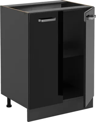 Produktbild von Küchenunterschrank Vicco R-Line Schwarz Hochglanz 60 cm ohne Arbeitsplatte, Model 41058