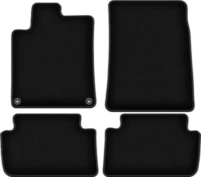 Produktbild von Wielganizator Velours-Autoteppiche – passend für Peugeot 407 (Coupé, Limousine, Kombi, Bj. 2004-2011) –  schwarz, passgenau, mit Befestigungen set 4 Stk.