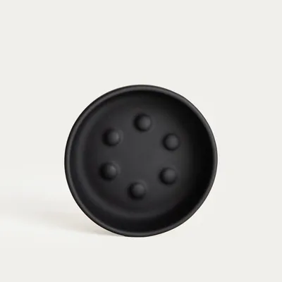 Zdjęcie produktu dla HOMLA Mydelniczka ALMERI ceramiczna czarna 11,2x3,2 cm