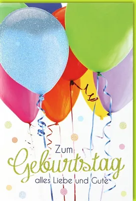 Produktbild von Geburtstag - Glückwunschkarte im Format 11,5 x 17 cm mit Umschlag