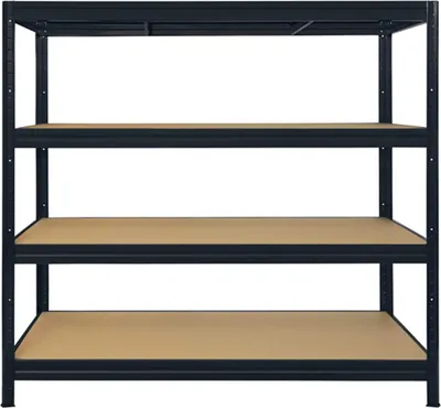 Produktbild von Weitspannregal Steckregal Schwerlastregal Kellerregal RIESENAUSWAHL schwarz 180x200x60 cm