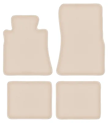 Produktbild von DURBAN Beige Velours-Fußmatten-Set für Mercedes SD W126 Limousine (1979-1991)