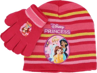 Produktbild von Princess Set Mütze und Handschuhe für kleine Prinzessinnen Rot