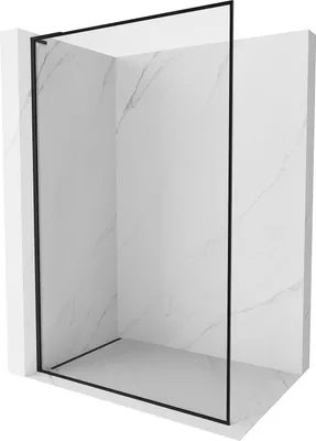 Produktbild von Mexen Kioto-F L Duschabtrennung Walk-in mit Rahmen 105 x 202 cm, transparent 8 mm, schwarz - 800-105-174-70-00