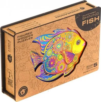 Produktbild von UNIDRAGON Shining Fish 23 x 18 cm 106 Teile Holz-Puzzle
