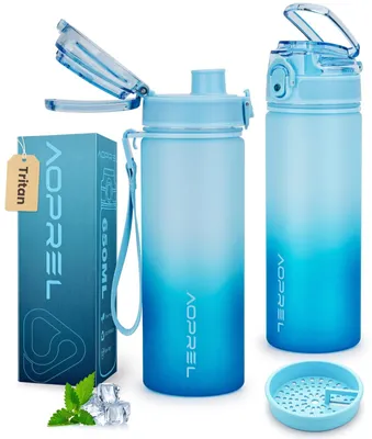 Productafbeelding van Drinkfles 1 Liter met Filter en Tijdmarkering