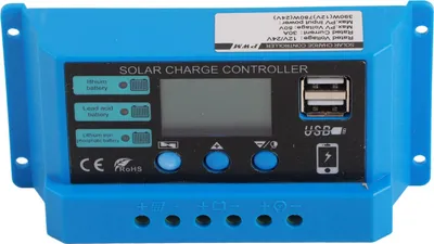 Zdjęcie produktu dla Regulator ładowania słonecznego 12 V 24 V Panel akumulatorowy Regulator ładowania do domu Kamper 30 A