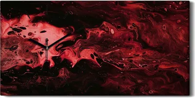Produktbild von Leinwand Uhr Küche Wohnzimmer Bild Geräuschlos 60x30 Malerei Abstrakte Kunst - schwarze Hände