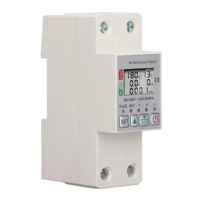 Obrázok produktu pre Inteligentný spínač merača energie WiFi pre Tuya Energy Multifunkčný chránič s meraním AC85-300V 63A