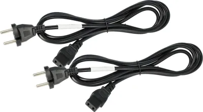 Produktbild von vhbw 2x Netzkabel Schutzkontaktstecker kompatibel mit Receiver SR8100 - C9 Buchse, 2 m