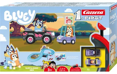 Produktbild von Carrera FIRST Bluey & Bingo Race, Rennbahn