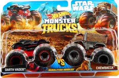 Produktbild von Darth Vader vs Chewbacca, Star Wars, Demolition Doubles Monster Trucks 1:64 Hot Wheels