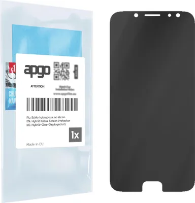 Produktbild von apgo Displayschutzglas Anti-Spähen Schutzglas für Samsung Galaxy J7 (2017) - Blickschutzglas Bildschirmschutz, 7H Hybrid Schutzglas mit Keramikbeschichtung [Matt, Full Glue, Anti-Spy]