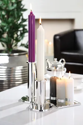 Produktbild von Fink CANDLE, gelackte Stabkerze, Paraffin, weiß, L. 25 cm, B. 3 cm, H. 3 cm, D. 3 cm 123201