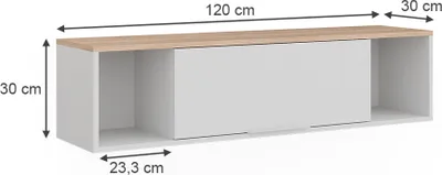 Immagine prodotto di Mensola Vicco Betti Bianco/Sonoma 120 x 30 cm, Model 51712