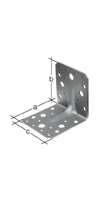 Obrázek produktu pro Alberts 837570 Schwerlast-Winkelverbinder mit Sicke, Handwerkerpack, sendzimirverzinkt, 105 x 105 x 90 mm, 25er Set