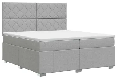 Obrázok produktu pre vidaXL Box spring posteľ s matracom svetlosivá 200 x 200 cm látka