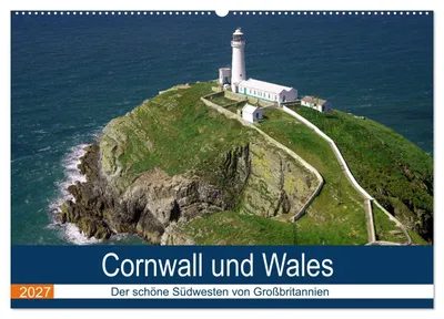 Produktbild von Cornwall und Wales (Wandkalender 2027 DIN A2 quer), CALVENDO Monatskalender