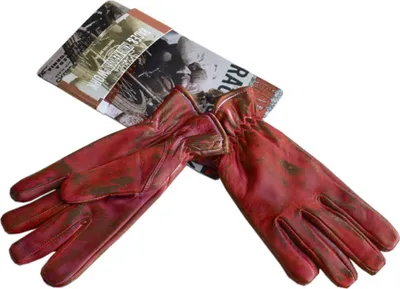 Produktbild von King Kerosin Damen Leder Biker Handschuhe - Work Glove Faded Red L