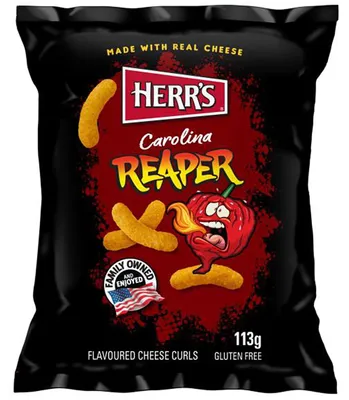 Productafbeelding van Herr's Carolina Reaper kaaschips (zeer pittig), 113g