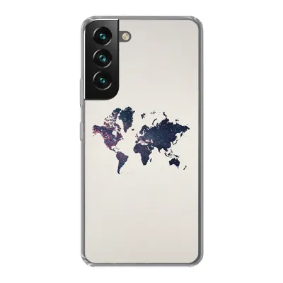 Produktbild von MuchoWow® Handyhülle Schutzhülle Hülle für Samsung Galaxy S22 Weltkarte - Licht - Rot Silikon Softcase Handy Hülle - Mobiltelefonhülle