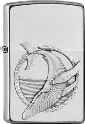 Produktbild von Zippo Feuerzeug Blue Whale Design, Satin Chrome, , Windschutz