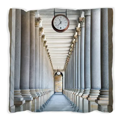 Produktbild von Wallario Premium Kissen, weiche Oberfläche, mit Motiv Säulengang, Größe: 60 x 60 cm, mit weißer Rückseite