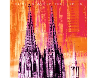 Produktbild von Glasbild Köln Dom Home orange pink 50x50 cm