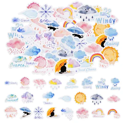 Productafbeelding van 46 stuks stickers voor scrapbooking en journaling
