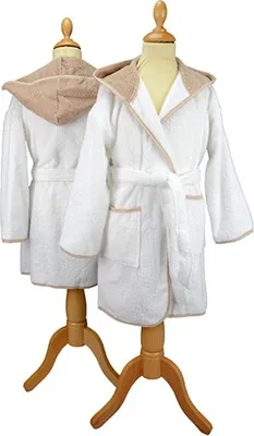 Produktbild von A&R , Boyzz&Girlzz® Hooded Bathrobe , White , Sand , 152/164