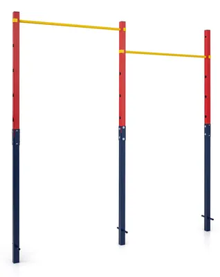 Produktbild von KOMFOTTEU Turnreck Outdoor, 80-172 cm höhenverstellbare Reckstange, Turnstange Kinder & Erwachsene, Klimmzugstange mit Bodenankern & Aufprallschutz, bis zu 220kg