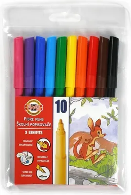Produktbild von KOH Fasermaler Dschungel 2 mm Spitze 10er PP-Hülle