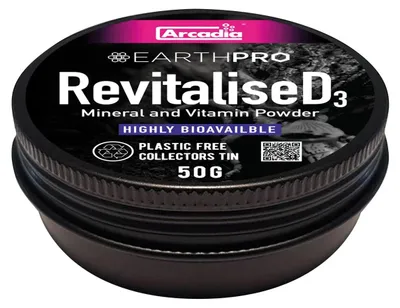Productafbeelding van Arcadia EarthPro RevitaliseD3 multivitamine met D3 voor reptielen 50 en  100gr 50 Gram